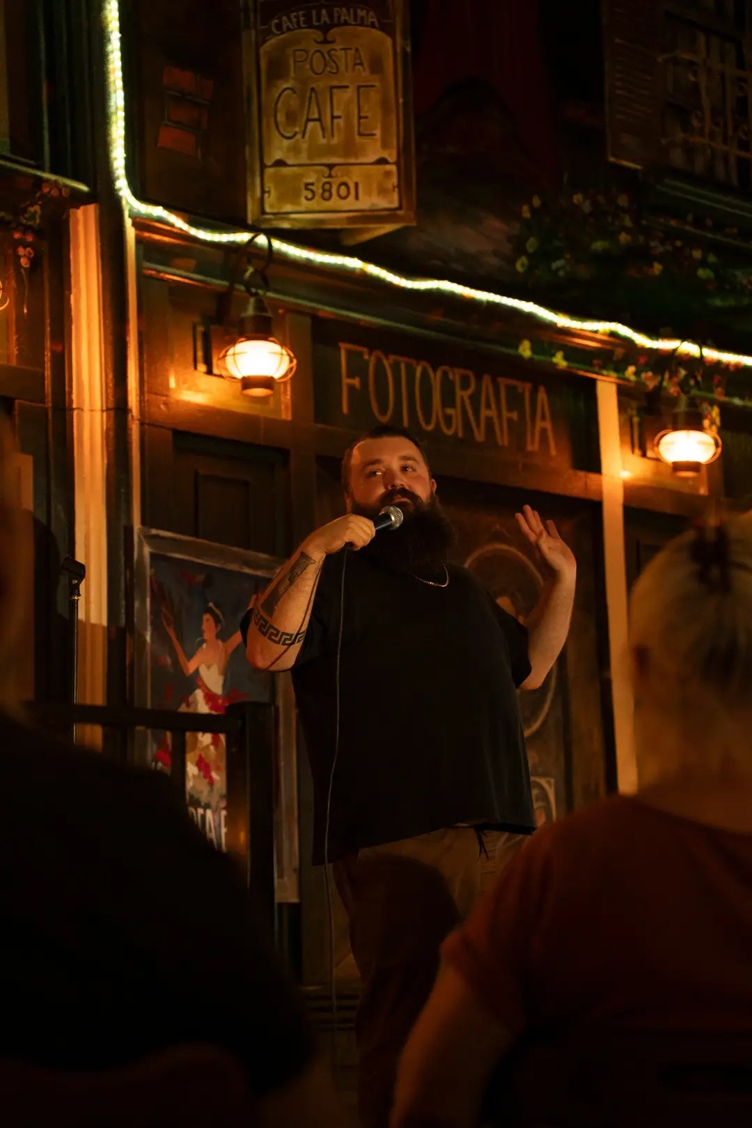 Jon Gabrielli Laughing on Stage